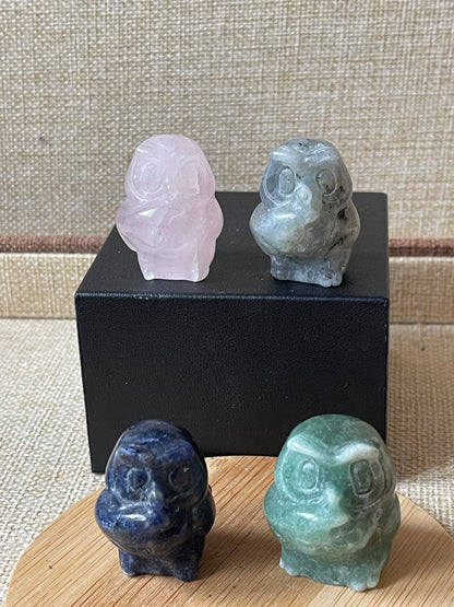 Crystals Carvings-Owl