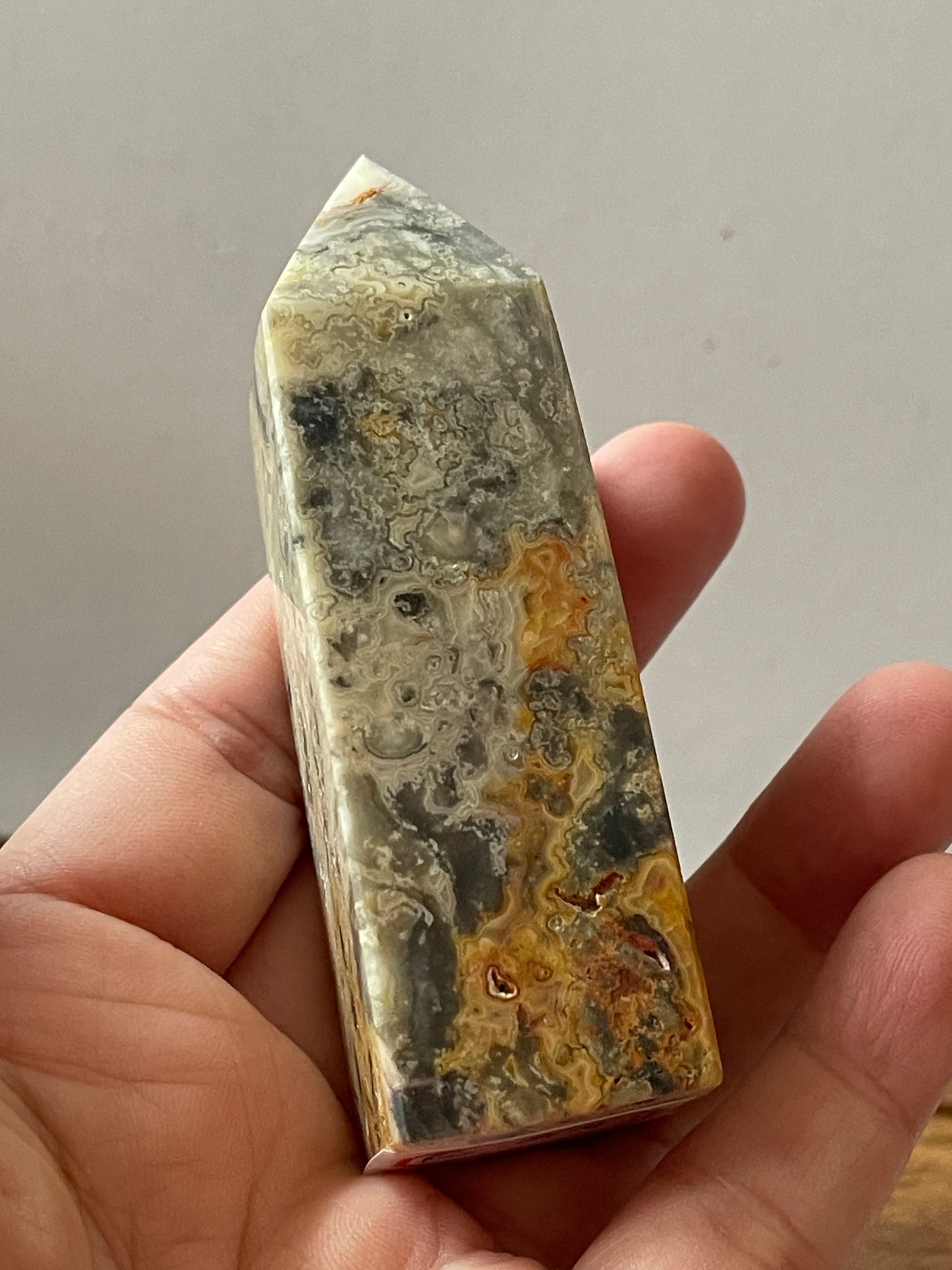 Lace Agate Crystal Point