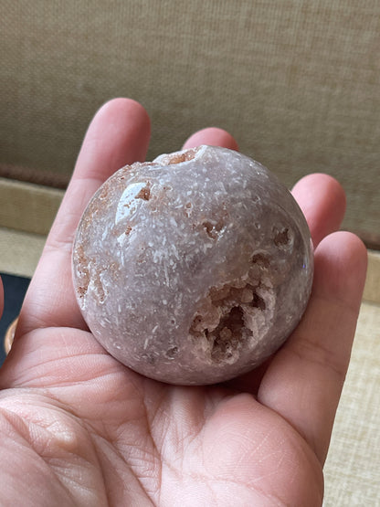 Pink Amethyst Druzy Crystal Sphere