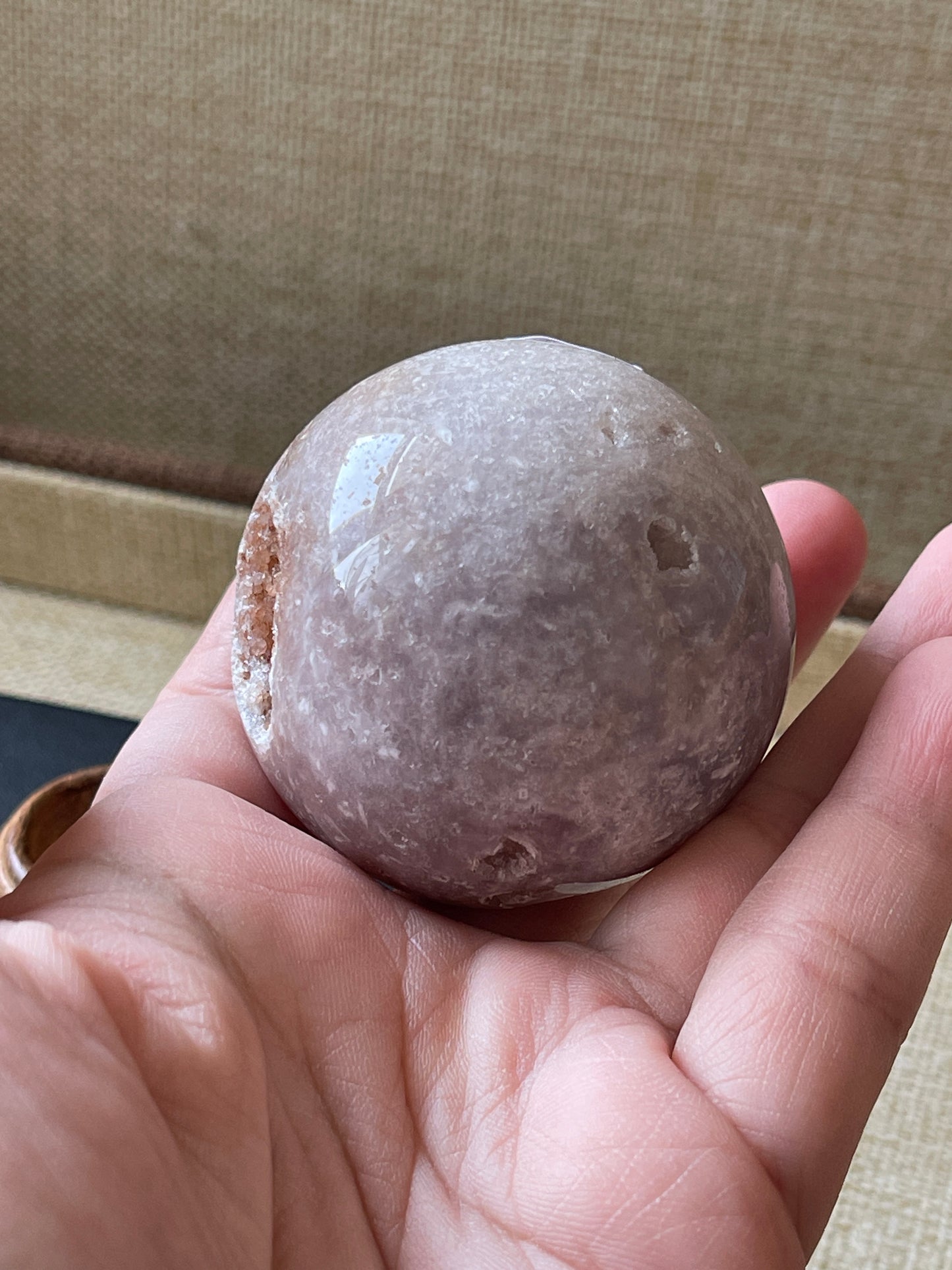 Pink Amethyst Druzy Crystal Sphere