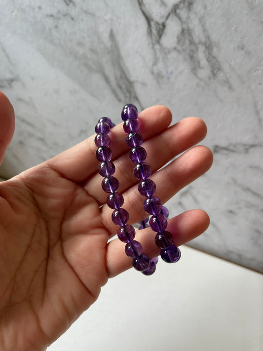 Dark Purple Amethyst Crystal Bracelet