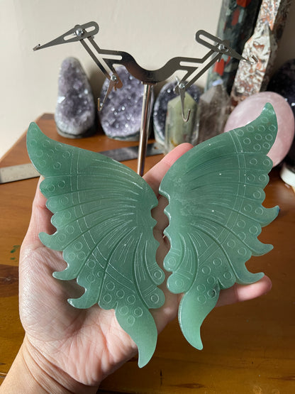 Crystal Wings Set-Green Aventurine