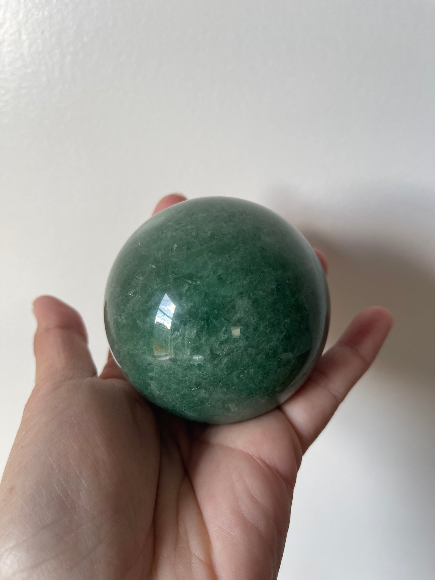 Green Strawberry Quartz Crystal Sphere