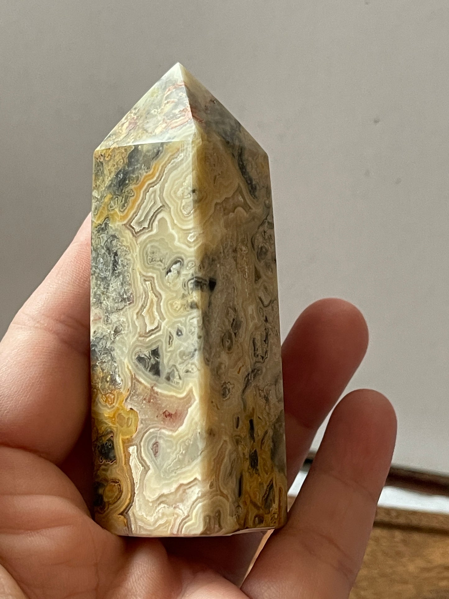 Lace Agate Crystal Point