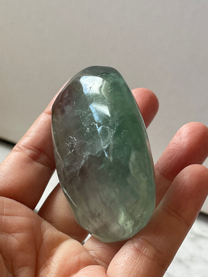 Green Flourite Palm Stone