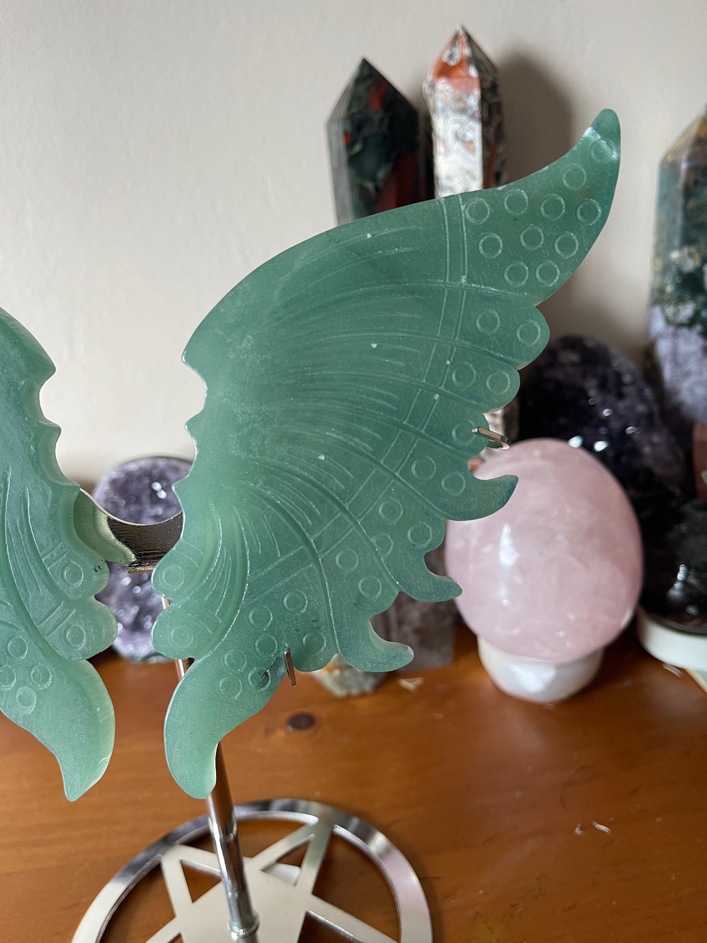 Crystal Wings Set-Green Aventurine