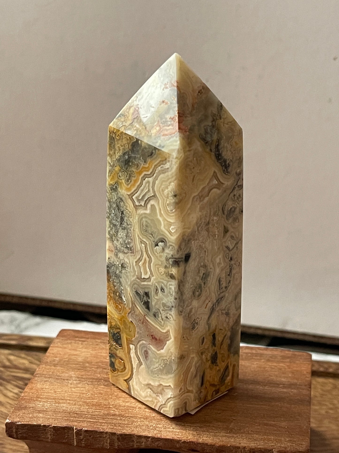 Lace Agate Crystal Point