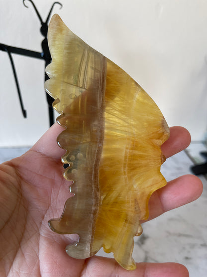 Yellow Flourite Crystal Wings