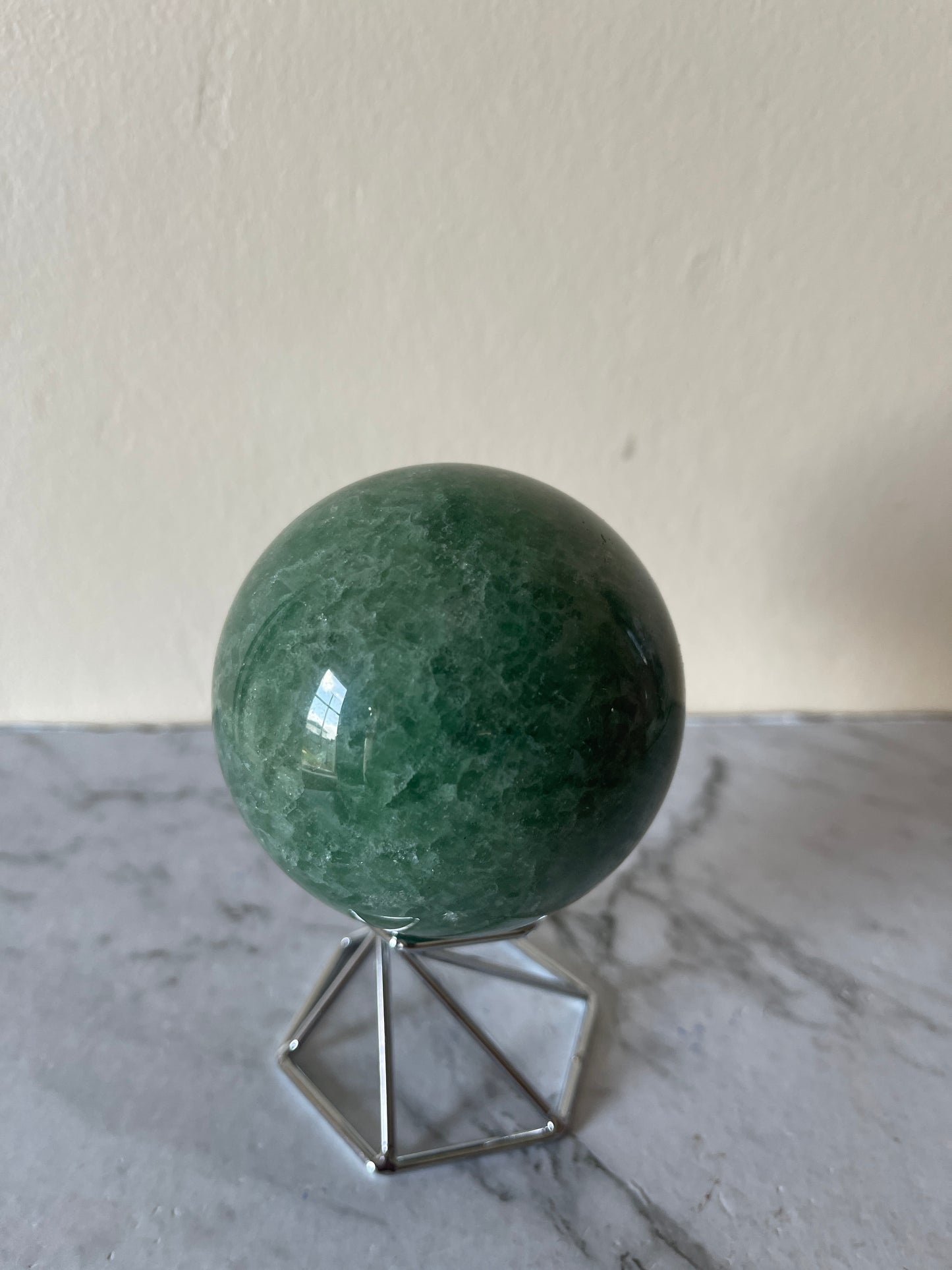 Green Strawberry Quartz Crystal Sphere