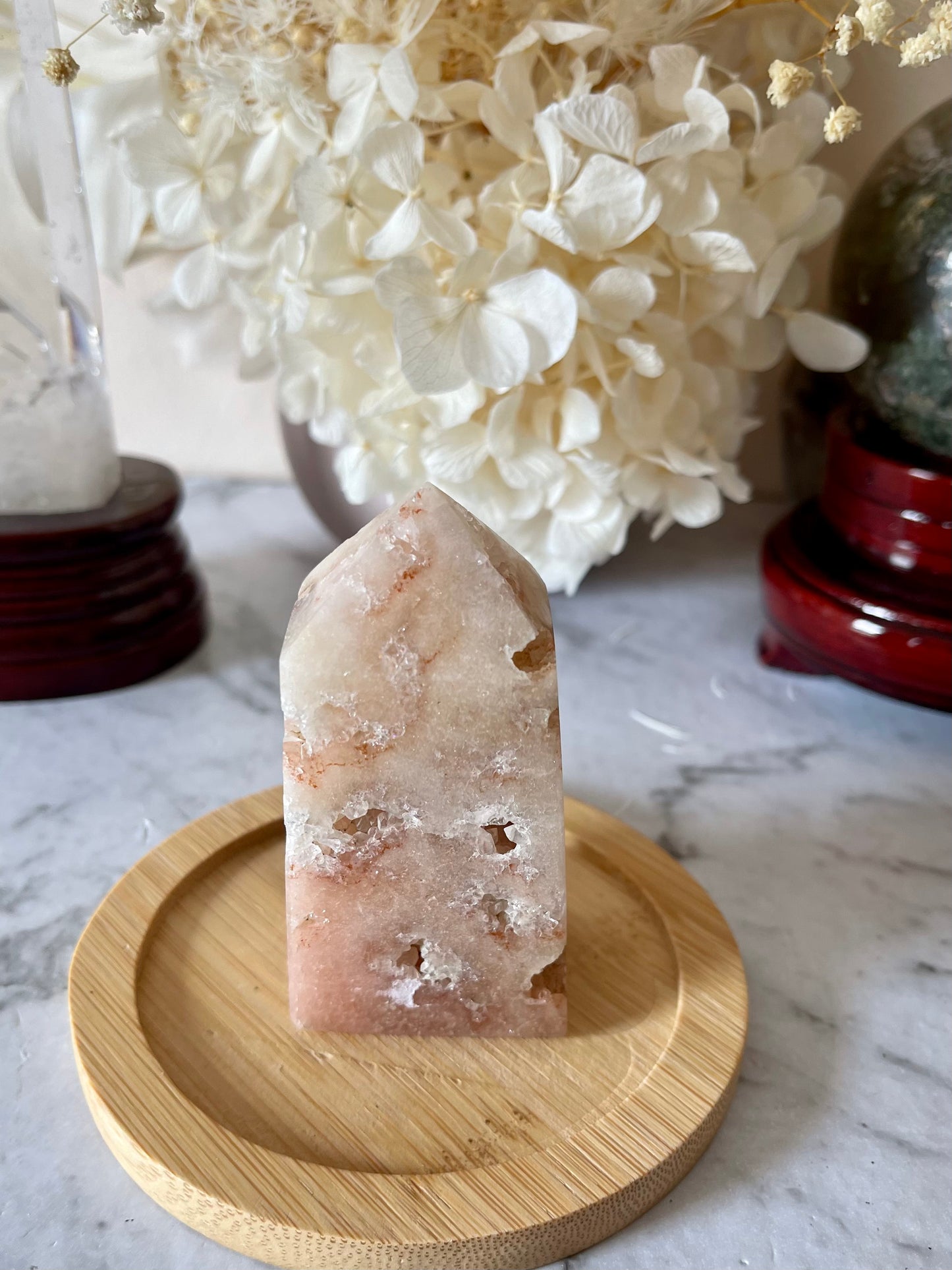 Pink Amethyst Druzy Tower