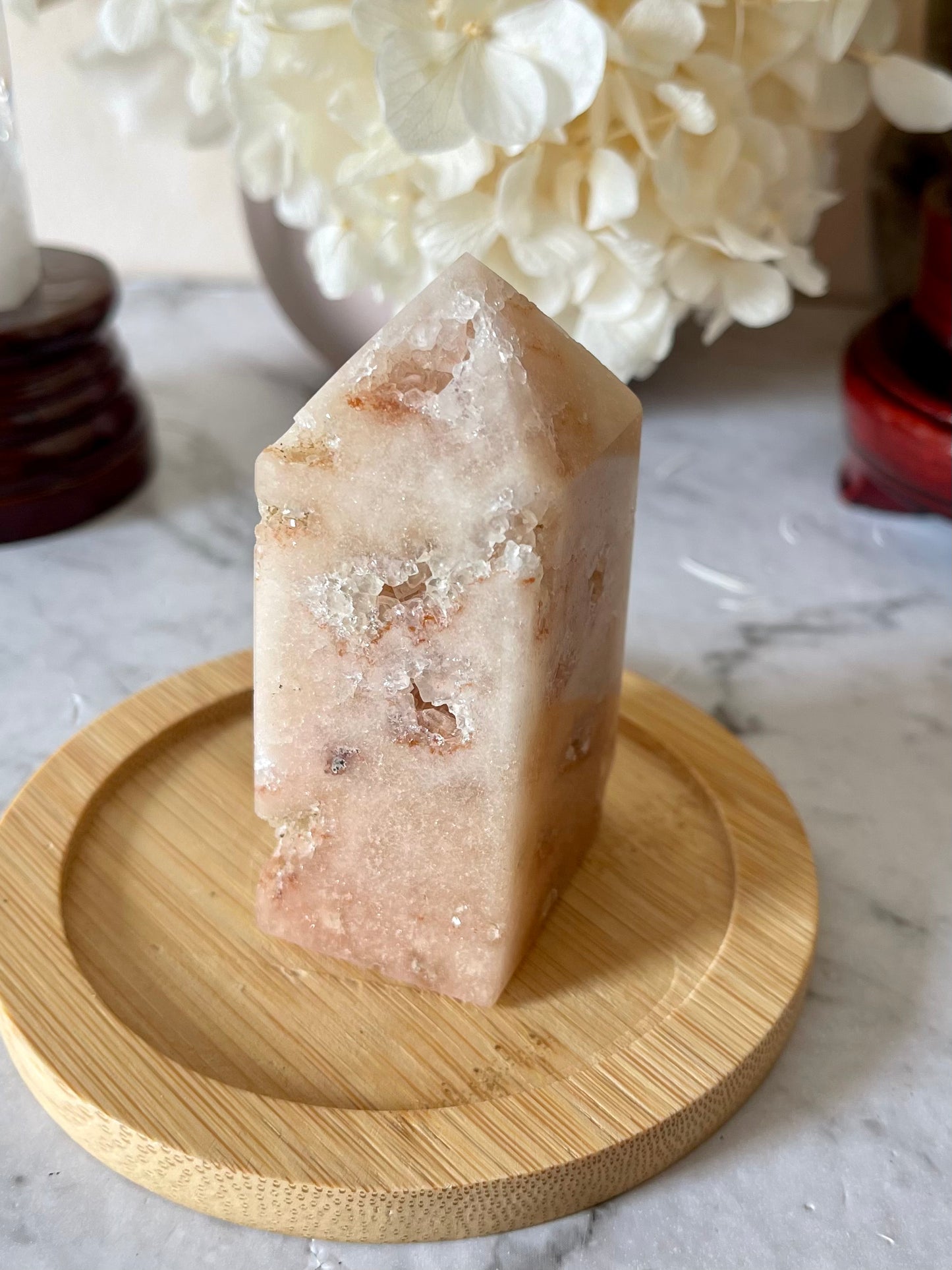 Pink Amethyst Druzy Tower